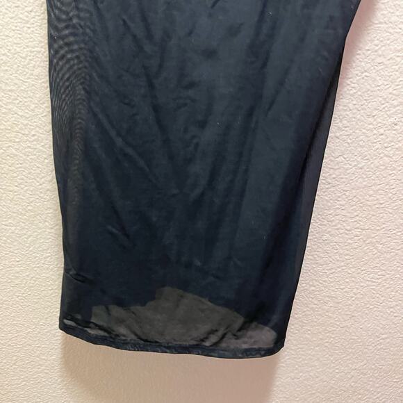 Auden Intimates Black Lace Sheer Babydoll Chemise Slip Size Large - Picture 6 of 9